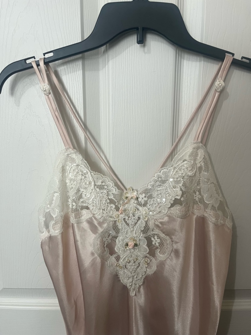 Vintage California dynasty lace, silk slip